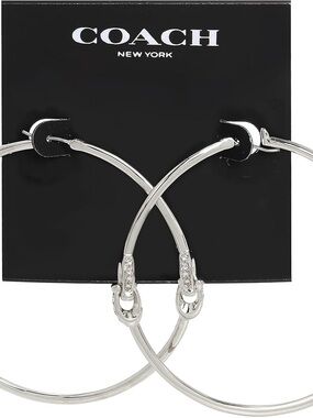 COACH Women's Signature C Hoop Earrings NWT